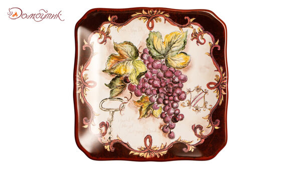 Тарелка пирожковая Certified Int. Виноделие.Красный виноград-2 15 см, керамика