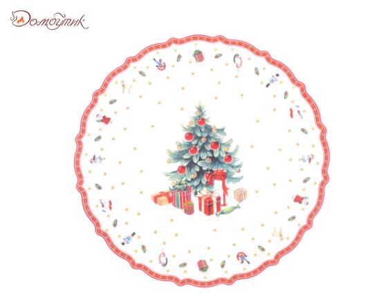 Блюдо круглое Repast Christmas world Toys red диаметр 30 см - фото 1