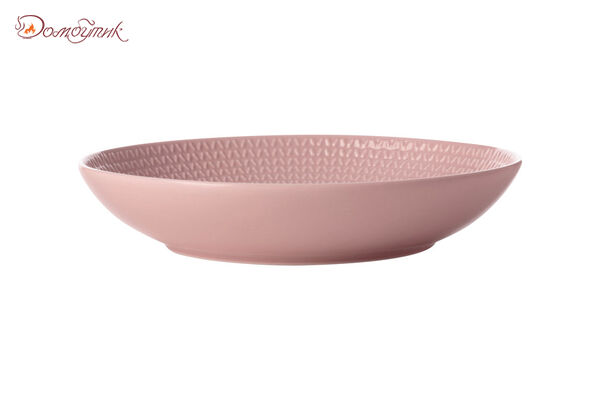 Тарелка суповая Corallo, розовая, 21,5 см