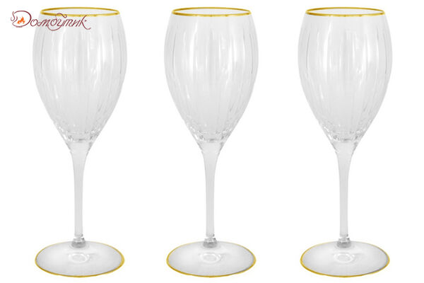 Набор бокалов для вина Пиза золото, 0,275 л, 6 шт