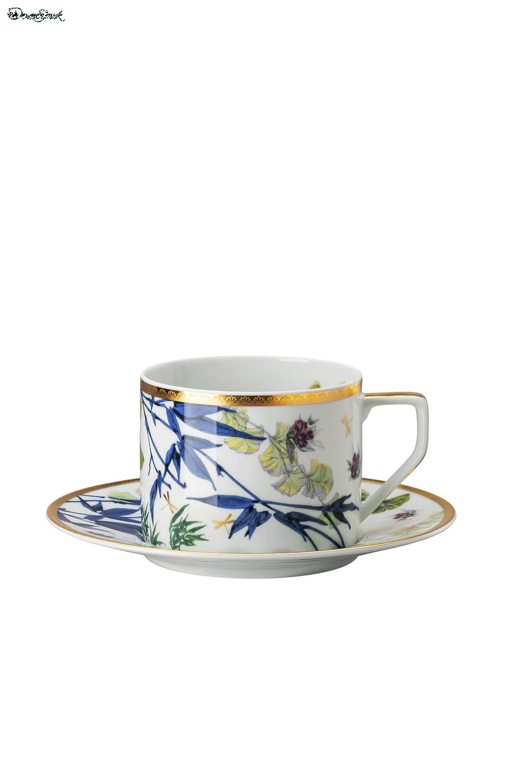 Чашка чайная с блюдцем Rosenthal Турандот 320мл, фарфор, белый, золотой кант - фото 1