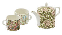 Набор для чая на двоих Spode Моррис и Ко. Чайник 1,1 л и  2 кружки 340 мл, фарфор, п/к - фото 1