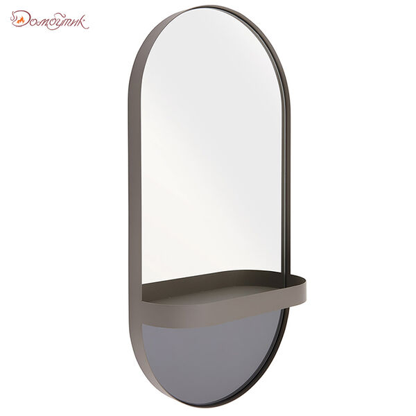 Зеркало Oval, 30,5х60х10,5 см, коричневое - фото 1