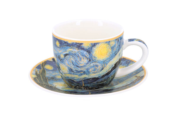 Чашка с блюдцем Звёздная ночь (В. Ван Гог), 0,08 л
