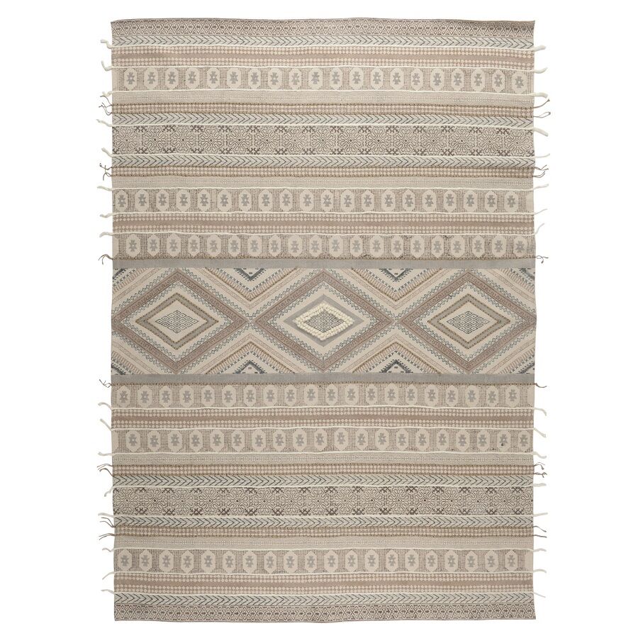 Ковер из хлопка, шерсти и джута с геометрическим орнаментом из коллекции Ethnic, 160х230 см - фото 1