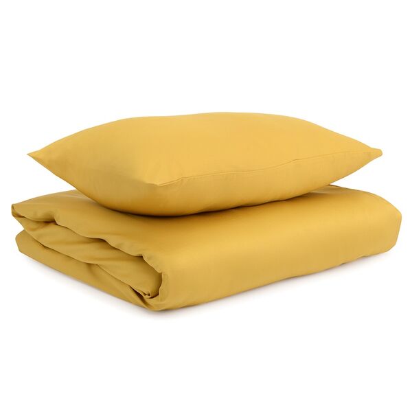 Комплект детского постельного белья из сатина горчичного цвета из коллекции Essential, 110х140 см