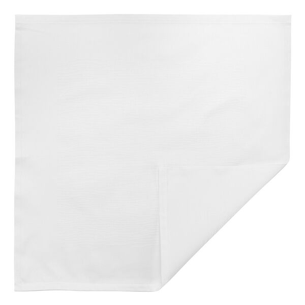Салфетка сервировочная жаккардовая белого цвета из хлопка с вышивкой из коллекции Essential, 53х53 см