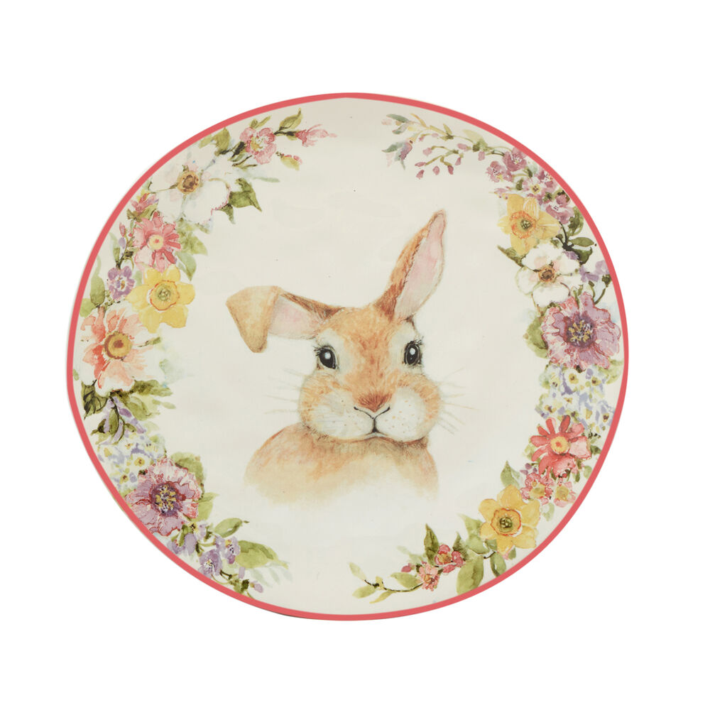 Тарелка закусочная  Certified Int. Весенний сад. Кролик задумчивый 22 см, керамика - фото 1
