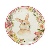 Тарелка закусочная Certified Int. Весенний сад. Кролик, взгляд направо 22 см, керамика - фото 1