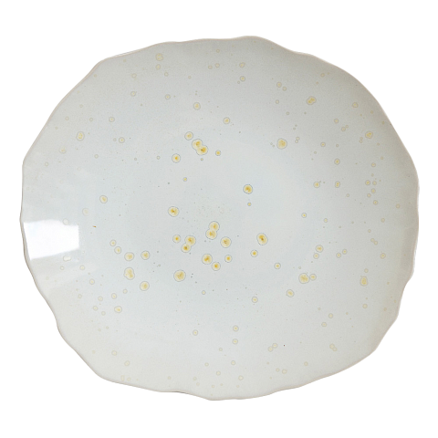 Обеденная тарелка 29,5 см , цвет белый перламутр, Plume