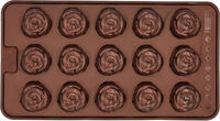 Набор форм для шоколадных конфет и пралине Birkmann Розочки 21x11,5 см, силикон, 2 шт, 30 конфет - фото 1