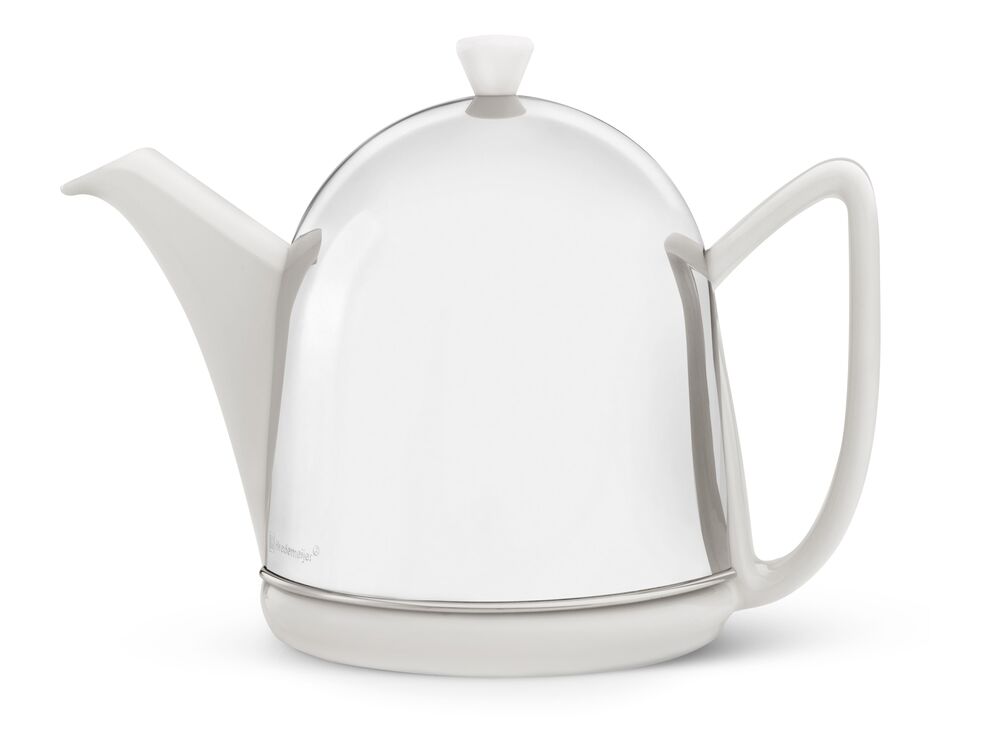 Чайник заварочный Bredemeijer Manto c фильтром,1 л, керамика, в белом глянцевом корпусе, белый - фото 1