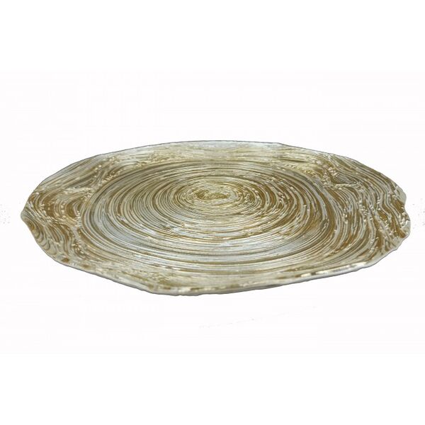 Тарелка "Античная Роза" 28 см золото, Akcam