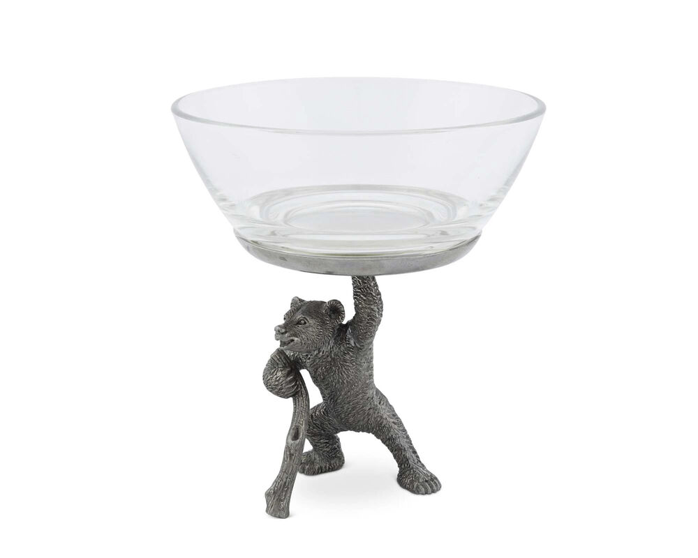 Чаша для орешков Vagabond House Лесные истории Медведи 15 см, стекло - фото 1