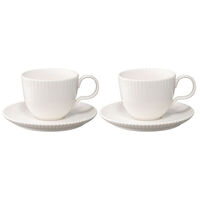 Набор из двух чайных пар белого цвета из коллекции Kitchen Spirit, 275 мл - фото 1