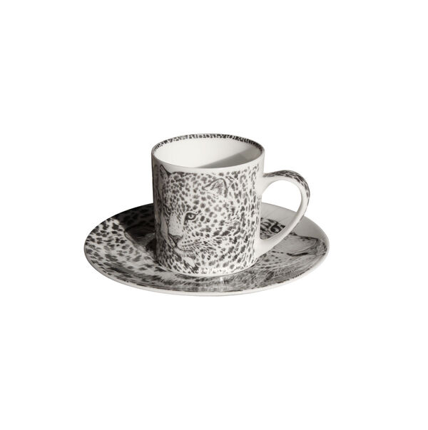 Чашка с блюдцем кофейная leopard, 100 мл, Wild Spirit