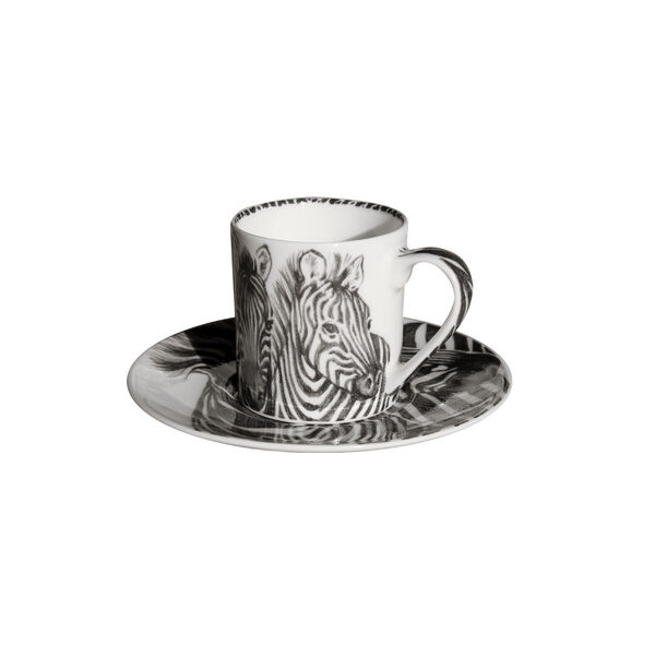 Чашка с блюдцем кофейная Zebra, 100 мл, Wild Spirit
