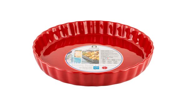 Форма для пирога круглая Esprit de cuisine Festonne 27 см, 1,4 л, малиновая