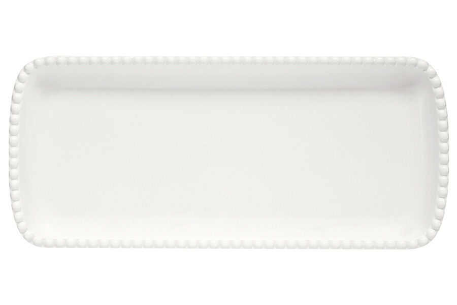 Блюдо прямоугольное Tiffany, белое, 36х16 см - фото 1