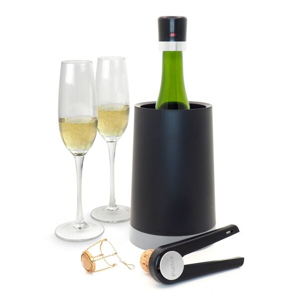 Набор для шампанского (емкость для охлаждения, открывалка и пробка), Pulltex