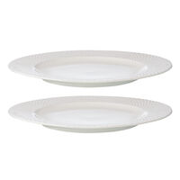 Набор из двух тарелок белого цвета с фактурным рисунком из коллекции Essential, 27см - фото 1