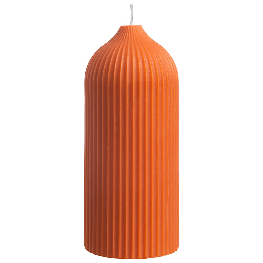 Свеча декоративная оранжевого цвета из коллекции Edge, 16,5см - фото 1