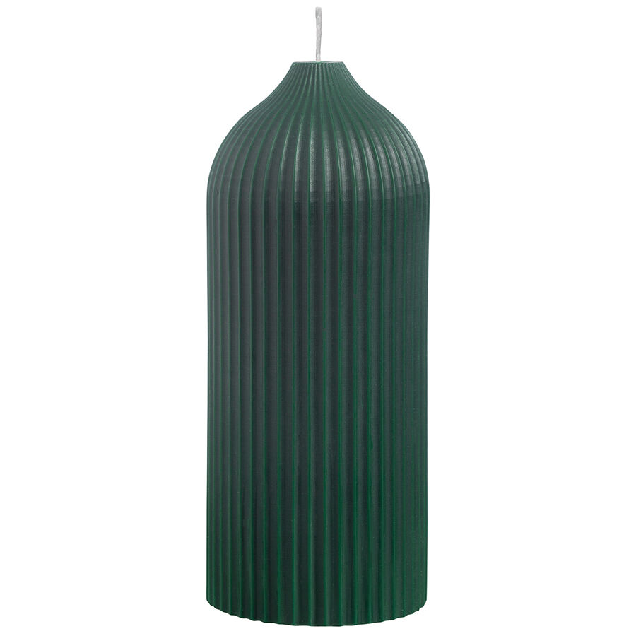 Свеча декоративная темно-зеленого цвета из коллекции Edge, 16,5см - фото 1