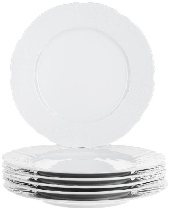Набор тарелок обеденных 27 см, 6 шт "Bernadotte Белый" Thun