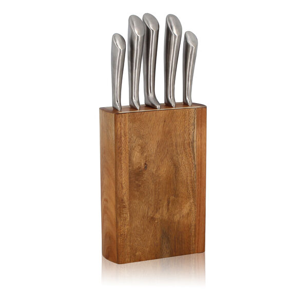 Набор кухонных ножей OGO 5 предметов в деревянной подставке