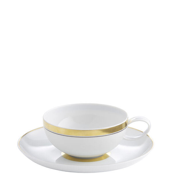 Чашка чайная с блюдцем Домо Золотой 250 мл, фарфор, Vista Alegre