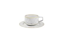 Чашка чайная с блюдцем Каррара 250 мл, фарфор, Vista Alegre - фото 1