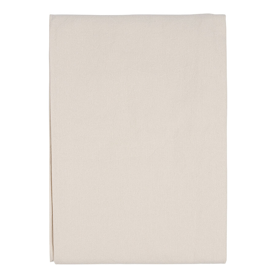 Скатерть из хлопка бежево-серого цвета из коллекции Scandinavian touch, 170х170 см - фото 1