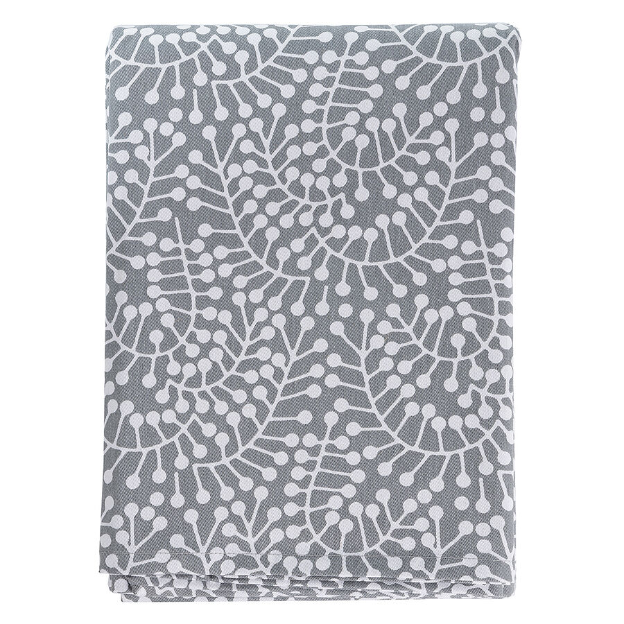 Скатерть серого цвета с принтом Спелая Смородина из коллекции Scandinavian touch, 170х250 см - фото 1