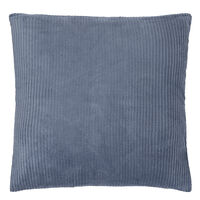 Чехол на подушку фактурный из хлопкового бархата темно-синего цвета из коллекции Essential, 45х45 см - фото 1