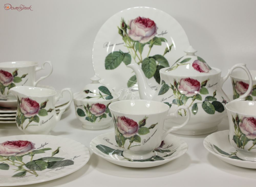 Чайный сервиз на 6 персон "Роза Редаут" (21 предмет) - фото 1