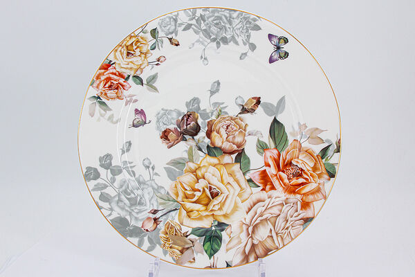 Набор обеденных тарелок Розамунда, белый, 26,5 см, 2 шт, Anna Lafarg Primavera