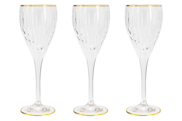 Набор бокалов для вина Пиза золото, 0,25 л, 6 шт, Same Decorazione