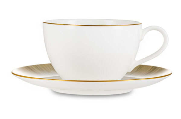 Чашка чайная с блюдцем Narumi Сверкающее Золото 270 мл, фарфор костяной - фото 1