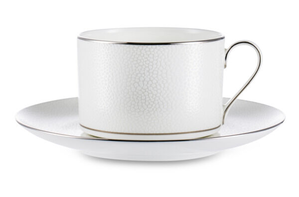 Чашка чайная с блюдцем Narumi Белый жемчуг 270 мл, фарфор костяной - фото 1
