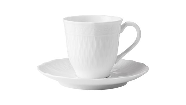 Чашка кофейная с блюдцем Noritake Шер Бланк 75 мл - фото 1