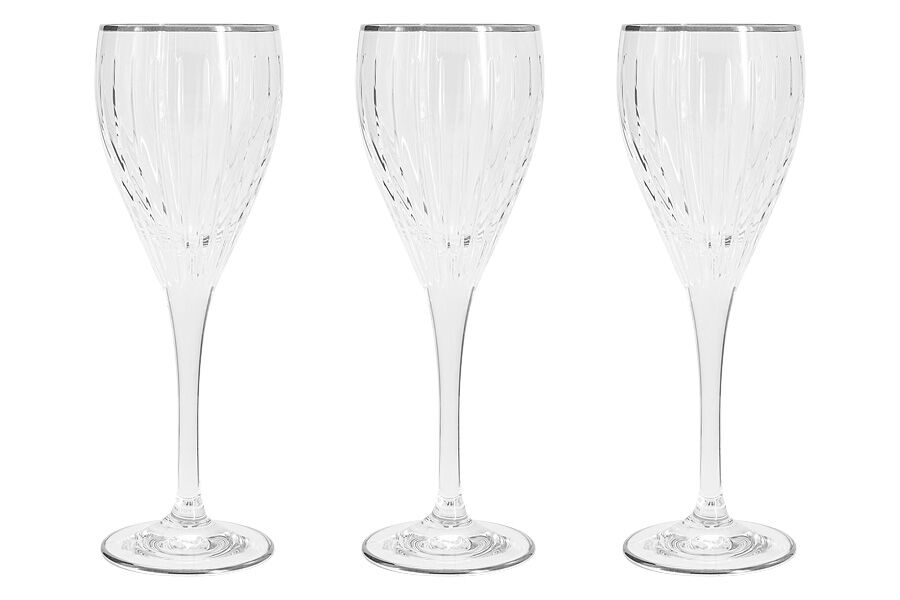 Набор бокалов для вина Пиза серебро, 0,25 л, 6 шт - фото 1