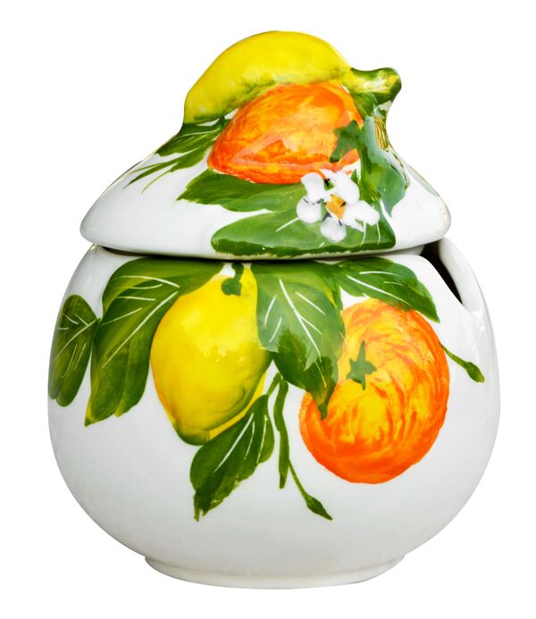 Сахарница Лимоны и апельсины 10 см, h10 см, керамика, Edelweiss