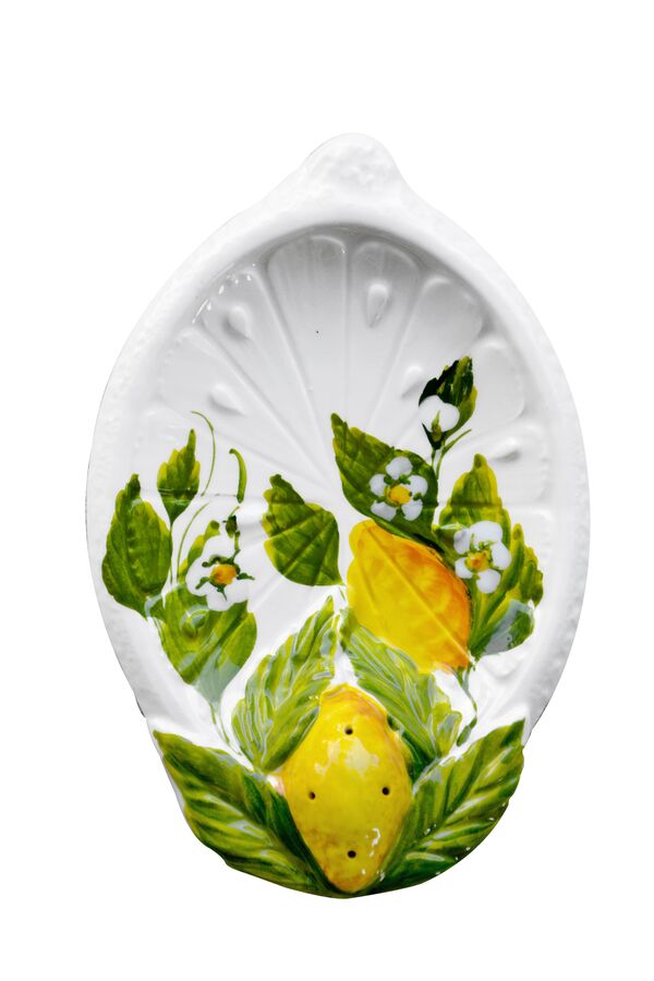 Лимонница Лимоны и цветы 19х13 см, керамика