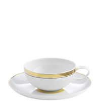 Чашка чайная с блюдцем Vista Alegre Домо Золотой 400 мл, фарфор - фото 1