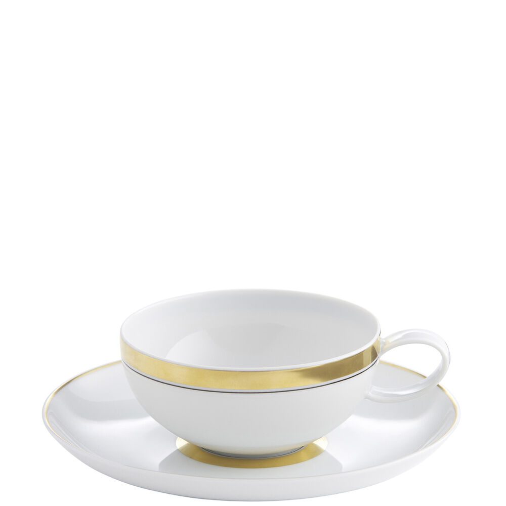 Чашка чайная с блюдцем Vista Alegre Домо Золотой 400 мл, фарфор - фото 1