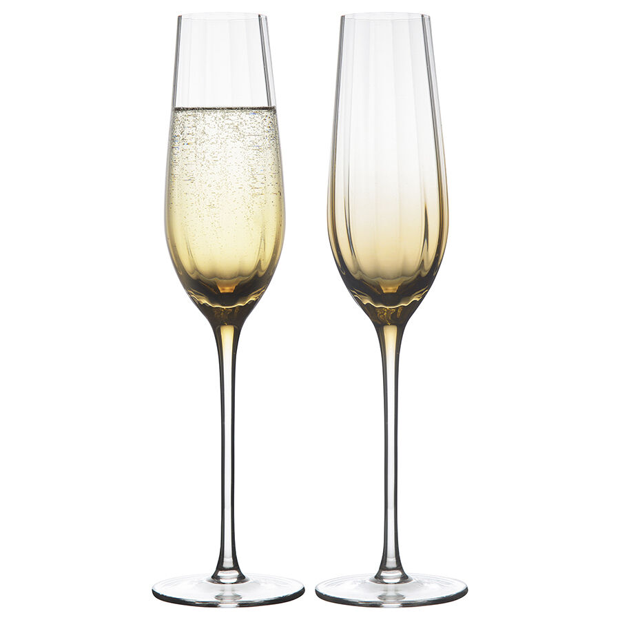 Набор бокалов для шампанского Gemma Amber, 225 мл, 2 шт. - фото 1