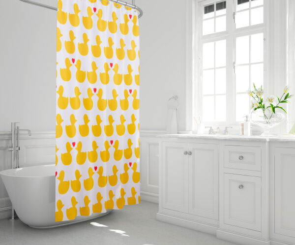 Штора для ванны 180х200 Bath Duck желт. - фото 1