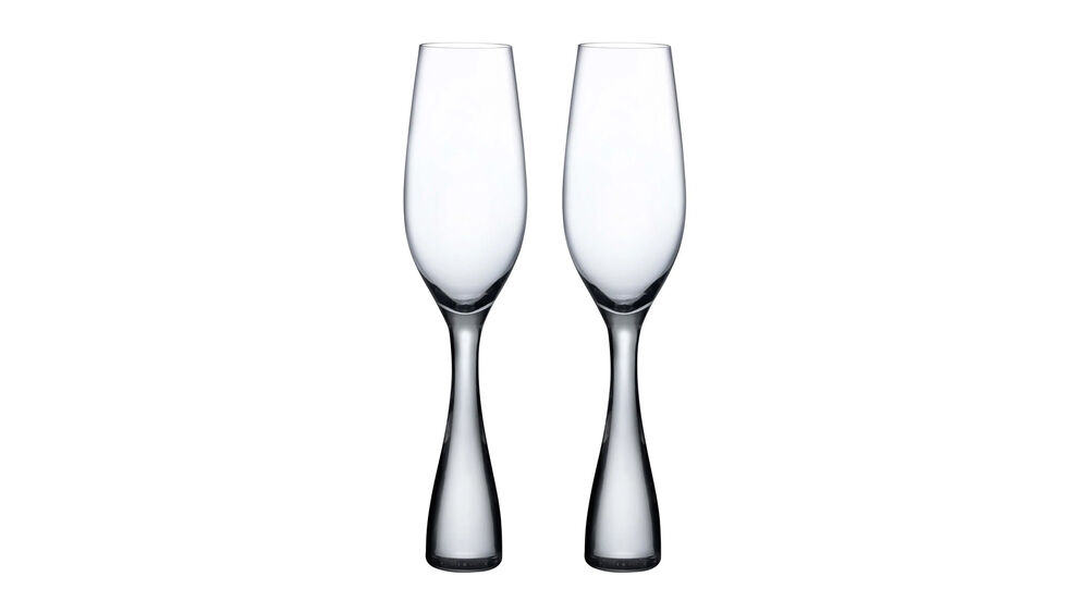 Набор бокалов для шампанского Wine Party 250 мл, 2 шт, стекло хрустальное, Nude Glass - фото 1