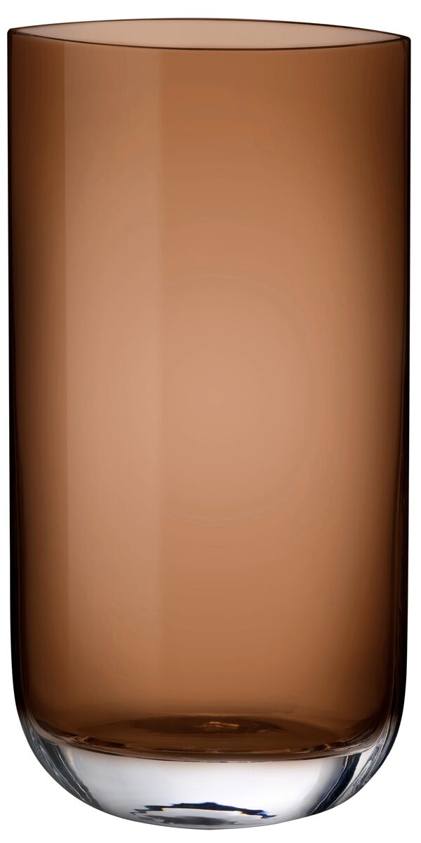 Ваза Лезвие 40 см, стекло хрустальное, карамельная, Nude Glass