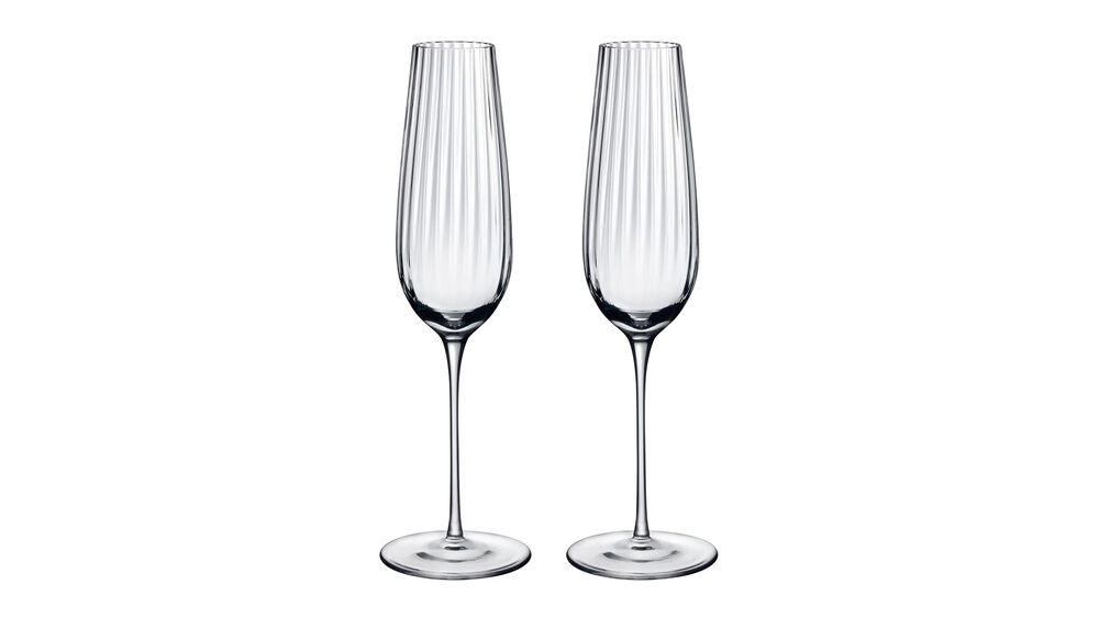 Набор бокалов для шампанского Round UP 200 мл, 2 шт, стекло хрустальное, Nude Glass - фото 1